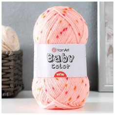 Пряжа "Baby color" 100% акрил 150м/50гр (208 апельсин/крап) Yarn Art