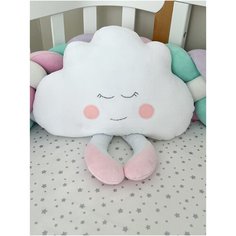 Подушка облачко декоративная, подушка-игрушка в детскую кроватку Fetro Decor