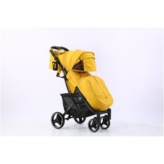 Коляска Baballo Future 2023 желтая, черная рама Babalo