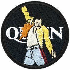 Нашивка, шеврон, патч (patch) Queen Freddie Mercury, размер 7,5*7,5 см Нет бренда