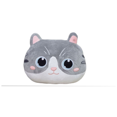 Мягкая игрушка подушка Кошка серая 40 см китай