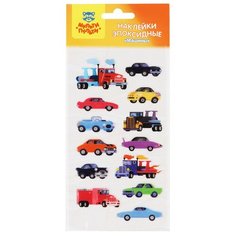 Наклейки гелевые Мульти-Пульти "Машины", 10*22см, 13 наклеек