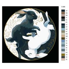 Картина по номерам V-368 "Кролик - символ года", 70x70 см Brushes Paints