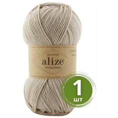 Пряжа Alize Wooltime (Вултайм) - 1 моток Цвет: 152 беж 75% шерсть, 25% полиамид, 100г 200м