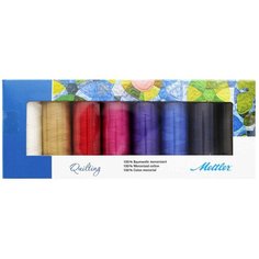 AMANN GROUP Mettler набор ниток для шитья Silk Finish в подарочной упаковке SFCQ89136-Kit, ассорти 150 м х 8 шт.