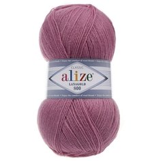 Пряжа Alize Lanagold 800 (Ланаголд) 28 роза 49% шерсть, 51% акрил 100г 800м 3шт