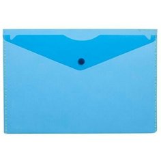 Папка-конверт с кнопкой, А5, синяя Нет бренда