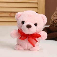 Мягкая игрушка «Медведь», с бантиком, цвета микс No Brand