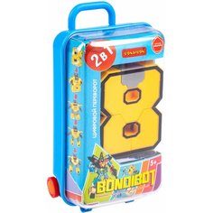 Трансформер 2в1 BONDIBOT Bondibon PB 13x7x4 см, голубой пластик. бокс, цифра"8".
