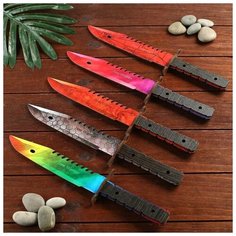 Сувенир деревянный нож 2 модификация, 5 расцветов в фасовке, микс Noname