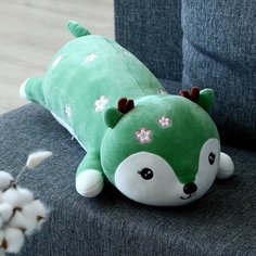 Мягкая игрушка-подушка «Оленёнок», 60 см, цвет зелёный NO Name