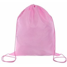 Мешок, сумка для обуви, сменки, сменной 420 х 340 мм, "Стандарт" СДС-1, (мягкий полиэстер, плотность 210 D), розовый Calligrata
