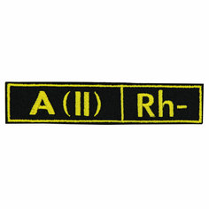 Нашивка, патч, шеврон "Группа Крови. A (II) Rh-" 125x25mm PTC415-4 22 ПИНГВИНА