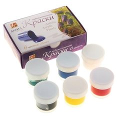 Краска акриловая, набор 6 цветов х 15 мл, "Луч", художественные