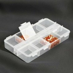 Контейнер для хран-я мелочей 11*6,3*1,5см 8ячеек с подвесом прозрачн АУ 9563490 Арт Узор