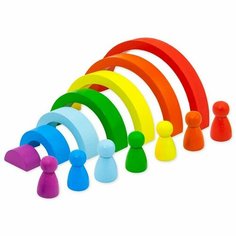 Пирамидка «Ступеньки. Радуга» Alatoys