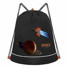 Мешок для обуви Grizzly "Space Tour", черный, 380х500х110 мм, 1 отделение (OM-31-9/1)