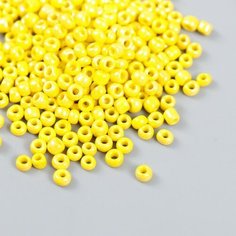 Бисер , размер №8, 3 мм, 0,1 грамм желтый , для рукоделия, плетения, вышивания Нет бренда