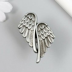 Ручка для шкатулки металл "Крылья ангела" состаренное серебро NO Name
