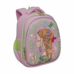 Школьный рюкзак GRIZZLY RAz-386-3 розовый, 28х36х20