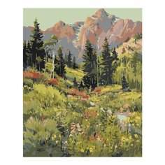 Картина по номерам Горные луга 40х50 см АртТойс