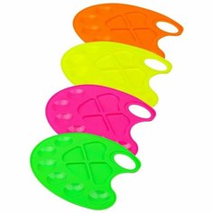 Палитра овальная, 10 ячеек Calligrata, неоновые цвета, микс ТероПром 9517528