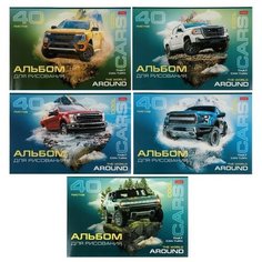 Альбом для рисования А4, 40 листов, COOL CARS обложка мелованный картон, блок 100 г/м² Top Market