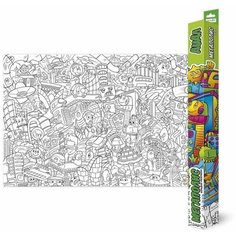 Большая раскраска Мегаполис, дудл Нет бренда