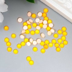 Декор для творчества "Стразы флуоресцентные. Жёлто-оранжевые" набор 60 шт ss20 - 4,6 мм Нет бренда