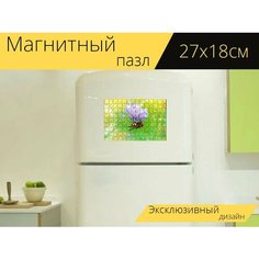 Магнитный пазл "Trzmielówka, volucella inanis, нахлыст" на холодильник 27 x 18 см. Lots Prints