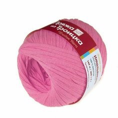 Пряжа из Троицка, итальянская, цвет: розовый 0166, 100 % хлопок, длина: 165 м, 200 г х 2 шт. Троицкая камвольная фабрика