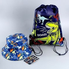 Детский набор "Динозавр" (панама+ мешок для обуви), р-р. 52-54 см Overhat Kids