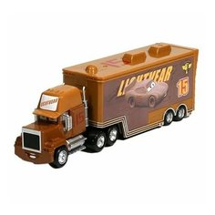 Литая коллекционная металлическая машинка из мультфильма "Тачки" (Cars) контейнеровоз трейлер Мак Нет бренда