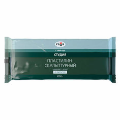 Пластилин скульптурный Гамма "Студия", оливковый, мягкий, 1кг, пакет Gamma