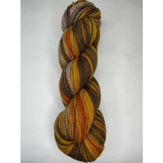 Пряжа для вязание шерсть 8/1 Grey-Orange 125-135 г. Нет бренда