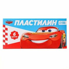 Пластилин 6 цветов 90 г , Тачки, 3 штуки Disney