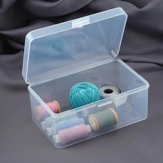 Арт Узор Контейнер для хранения мелочей, 17,5 × 10,9 × 7,9 см, цвет прозрачный