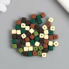 Арт Узор Бусины для творчества PVC "Кубики. Тропический лес" набор 62 шт 0,6х0,6х0,6 см