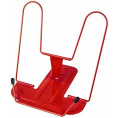 Подставка для книг и учебников BRAUBERG LINE+, металлическая, красная, европодвес, 238070