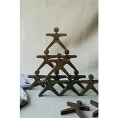 Игра балансир Крона деревянная "Акробаты", конструктор балансир, настольная игра человечки-акробаты Нет бренда
