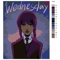 Картина по номерам V-549 "Уэнсдэй (Wednesday) сериал", 40x50 см Brushes Paints