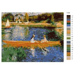 Картина по номерам V-332 "Пьер Огюст Ренуар. Берега Сены в Аньере", 40x50 см Brushes Paints