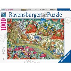 Пазл Ravensburger 1000 деталей: Грибные домики на цветочной поляне
