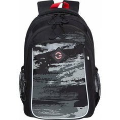 Рюкзак школьный Grizzly RB-252-3f/1 черный - серый
