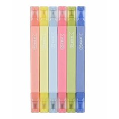 Ароматный двусторонний хайлайтер, цветочный, текстовыделитель набор 6шт Нет бренда