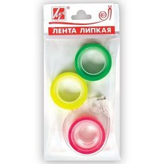 Диспенсер Луч для канцелярской ленты 12 мм 3 ленты в упаковке, 1636085