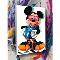 Картина по номерам Микки Маус мультперсонаж Mickey mouse Круто красим