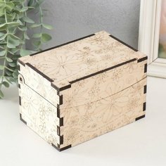 Шкатулка для росписи Поле цветов 16х10,7х10,7 см, фанера 6мм Китай