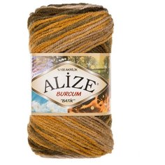 Пряжа ALIZE "Burcum Batik" цвет: 5850 беж-песочный-хаки-сливовый 100гр. 210м. (100% акрил) 2 шт