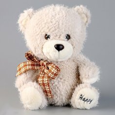 Мягкая игрушка "Мишка" с бантиком, 24 см, бежевый Top Market